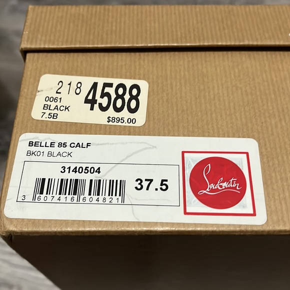 NEED GONE Christian Louboutin Belle 85mm calf bootie size 37.5 - Picture 3 of 3